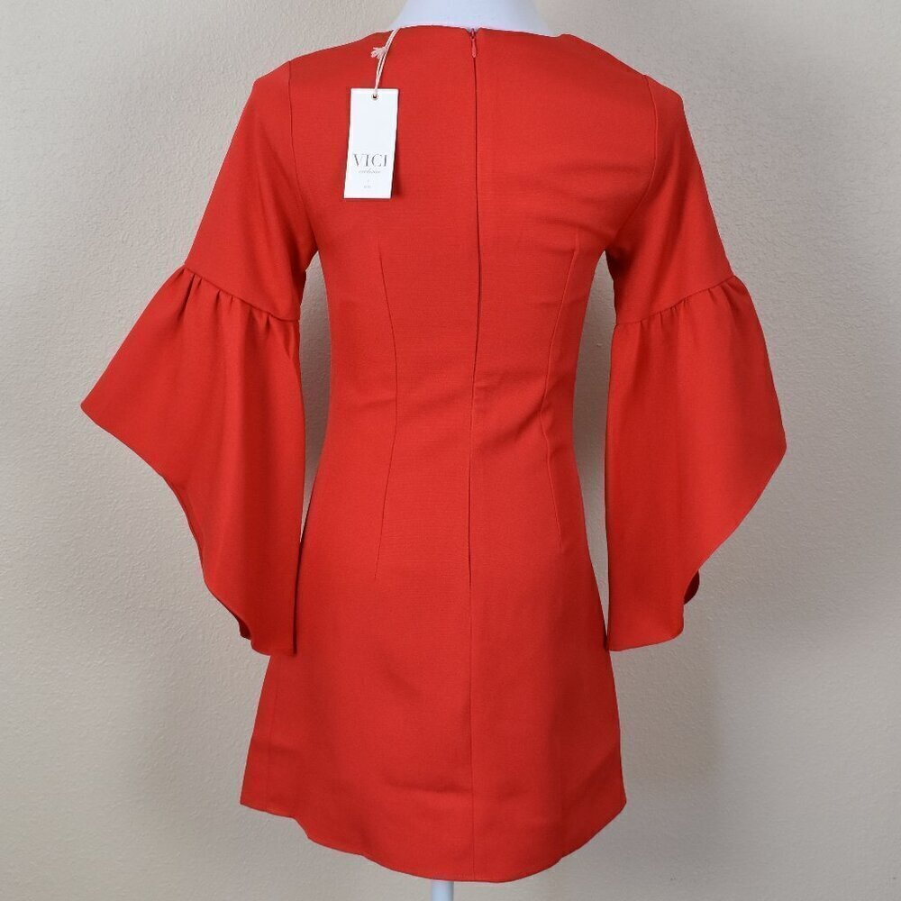 VICI After Work Social Ruffle Sleeve Mini Dress NEW XS - Picture 3 of 7